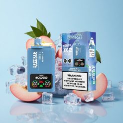 Razz Bar 40000 Puffs بخوخ مثلج_توت أزرق مثلج شاشة عرض طاقة