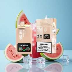 Razz Bar 40000 Puffs بطيخ مثلج_كولا مثلج شاشة عرض الطاقة 1.0 Ohm 2 ملف شبكي بطارية 650 مAh منفذ Type-C 2%،5% محتوى النيكوتين