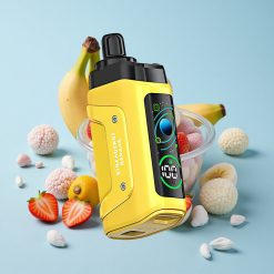 Razz Bar 45000 Puffs فراولة موز تدفق هواء قابل للتعديل (تيار هواء قابل للتعديل)