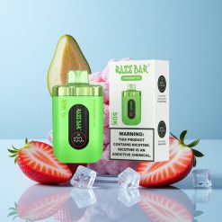 Razz Bar 50K Puffs عصير فراولة مثلج + بطارية 650 مللي أمبير
