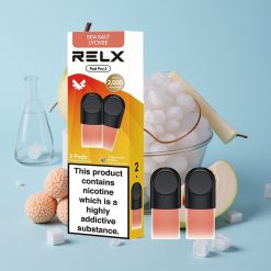 RELX Pod Pro 2 600 Puffs بنكهة ليتشي الملح البحري سعة 1.9 مل