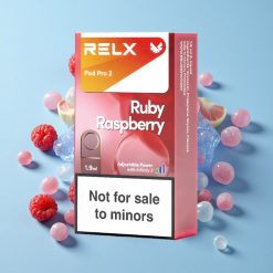 RELX Pod Pro 2 600 Puffs توت أزرق وعليق 3 ضبط للجهد: وضع Eco (5.5W)، وضع Smooth (6.5W)، وضع Boost (8W)